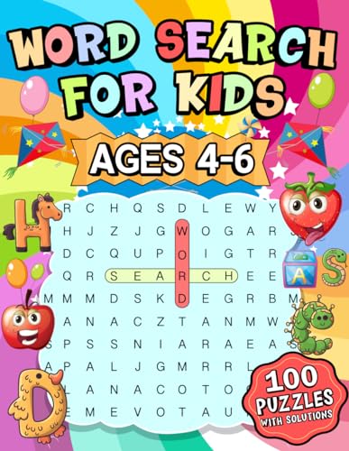 Word Search for Kids ages 4-6: 100 Puzzles with Solutions von Independently published